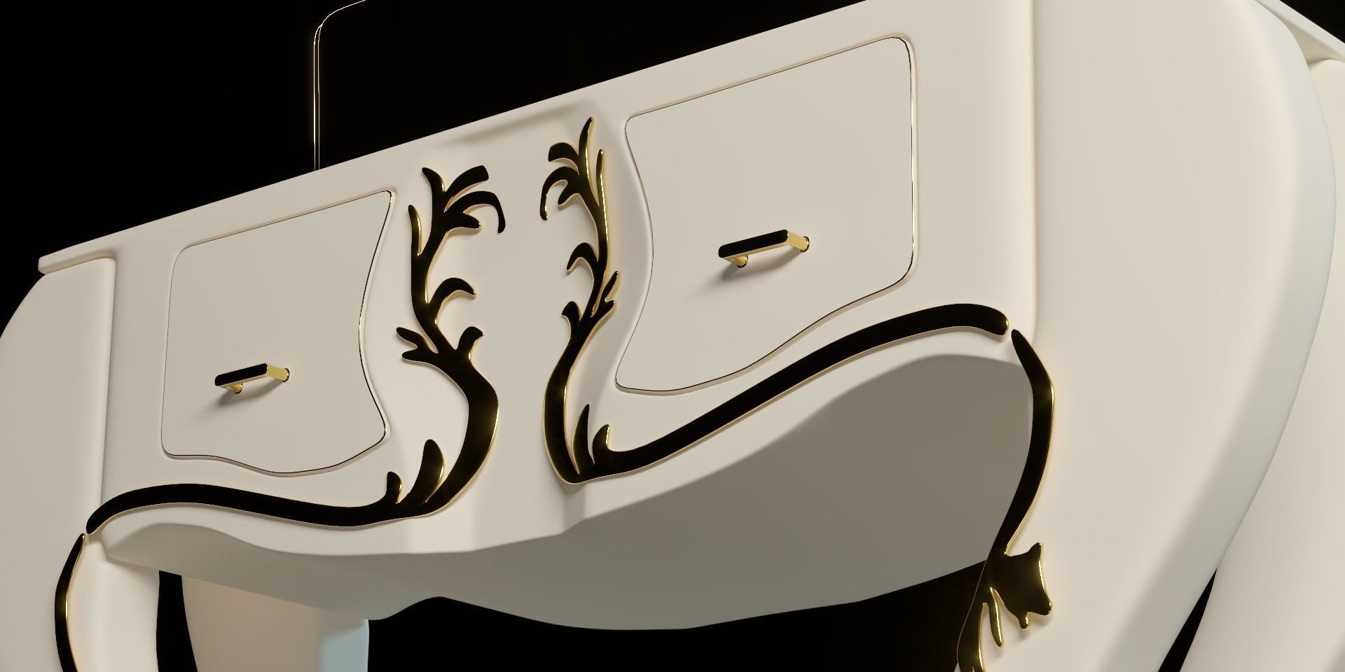 Fork Ad competition - Fork Coffin or Drawer Display piece 3D model_4