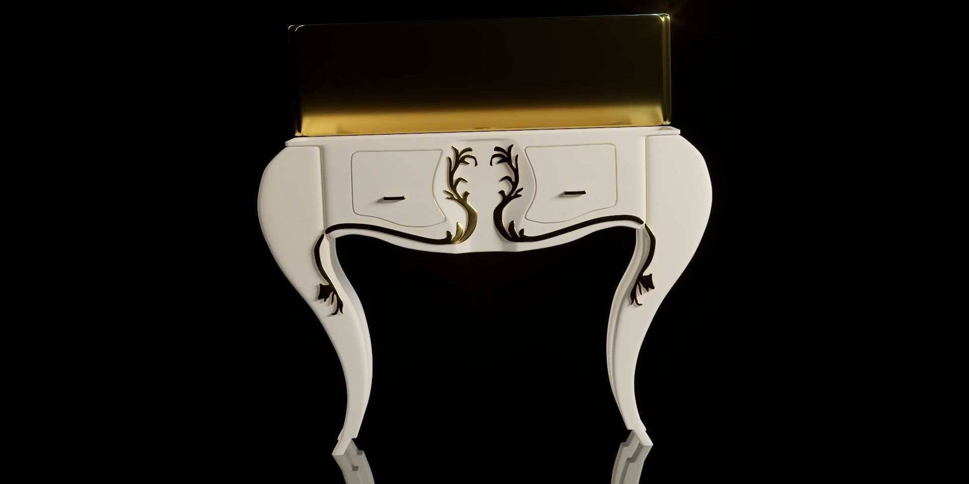 Fork Ad competition - Fork Coffin or Drawer Display piece 3D model_3