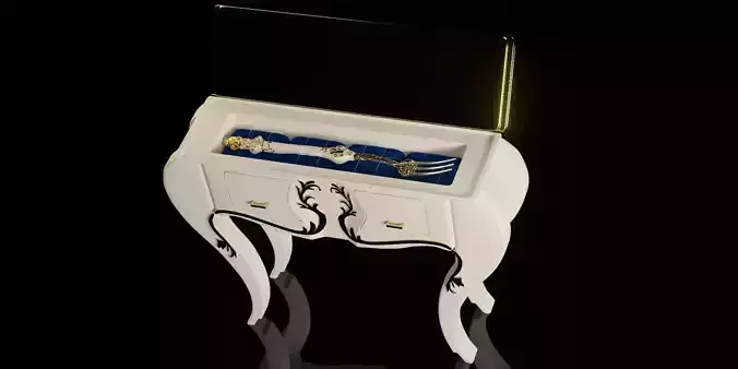 Fork Ad competition - Fork Coffin or Drawer Display piece 3D model