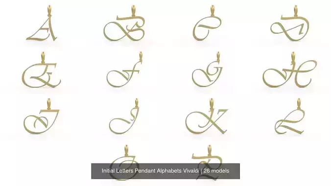 Initial Letters Pendant Alphabets Vivaldi