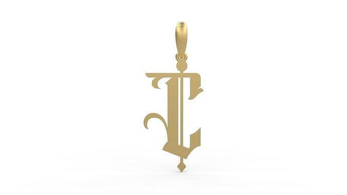 Initial Letters Pendant Winchester C 3D print model