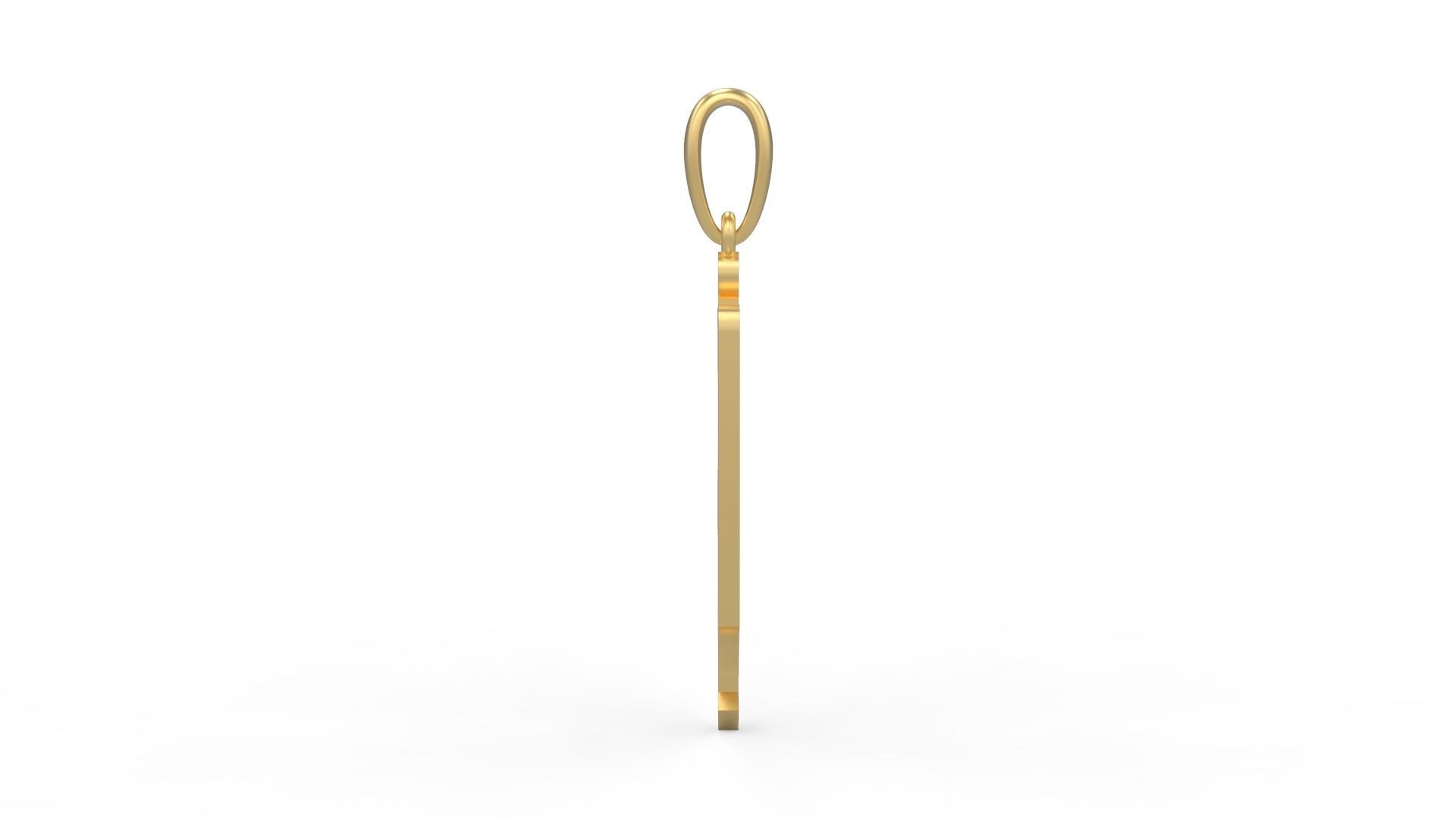 Initial Letters Pendant Winchester D 3D print model_2