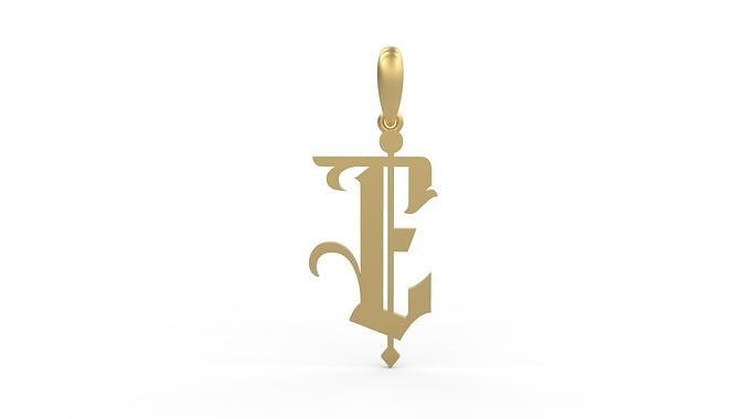 Initial Letters Pendant Winchester E 3D print model