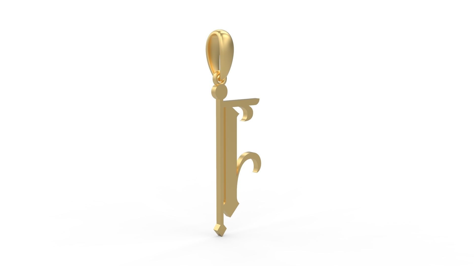 Initial Letters Pendant Winchester I 3D print model_3