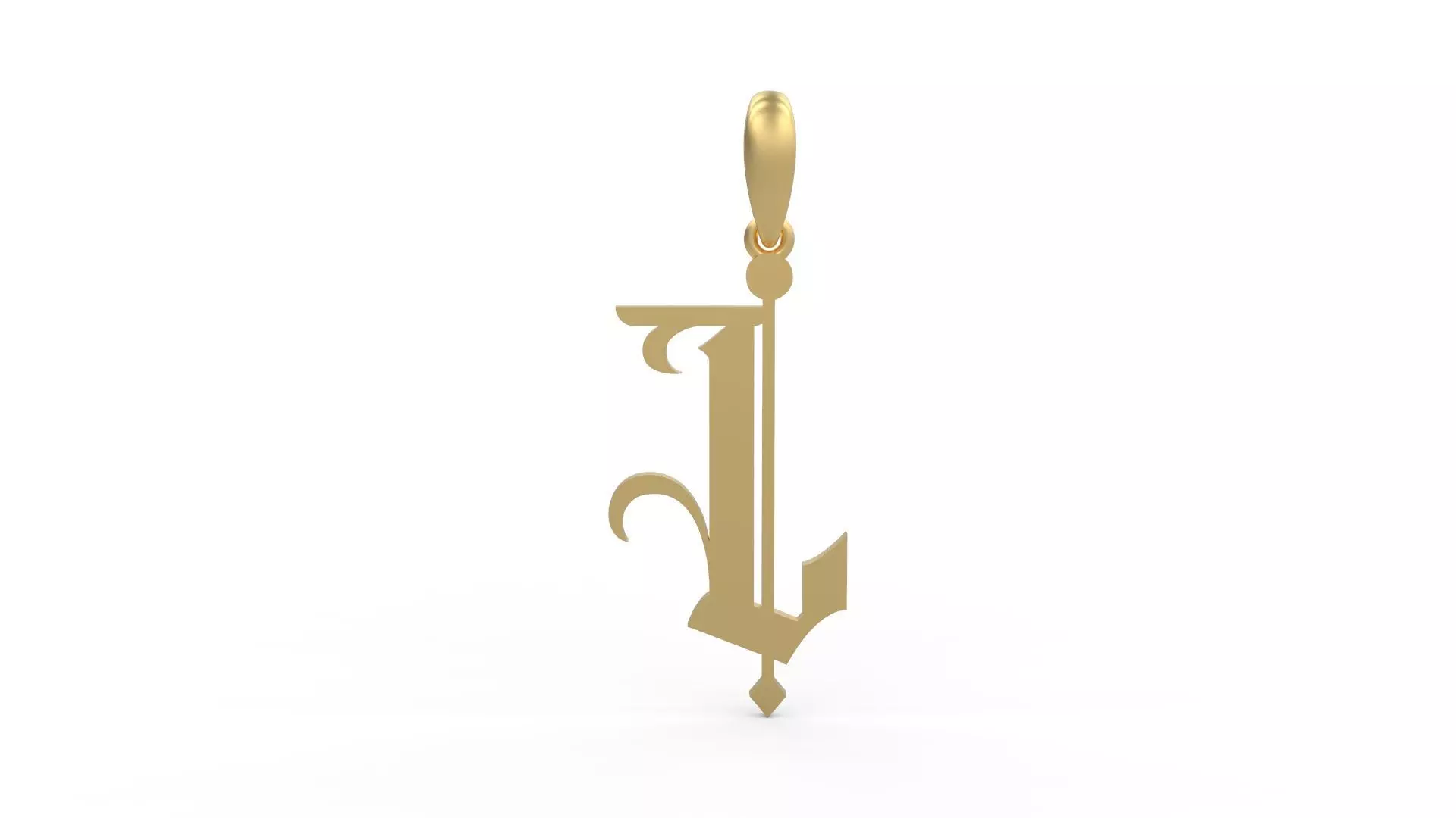 Initial Letters Pendant Winchester L 3D print model_0