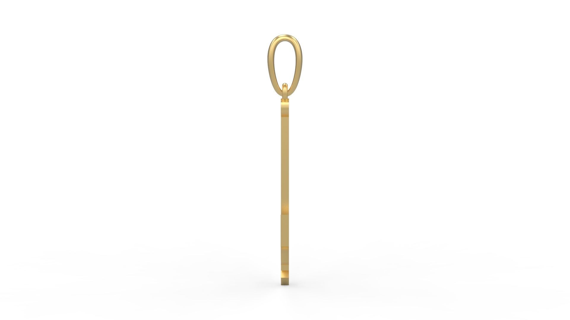 Initial Letters Pendant Winchester L 3D print model_2