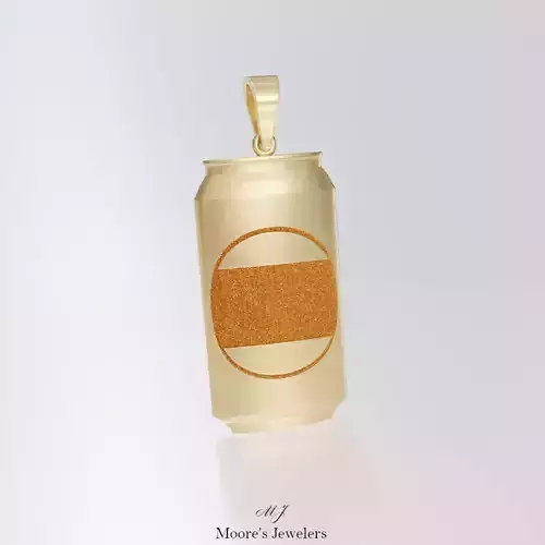 Textured Beer or Soda Can Pendant 3d Model Stl File