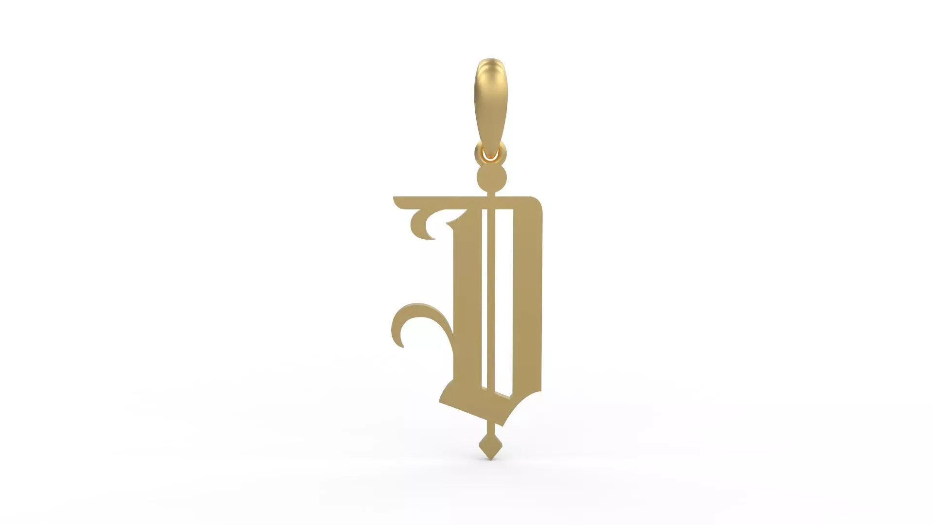 Initial Letters Pendant Winchester O 3D print model_0