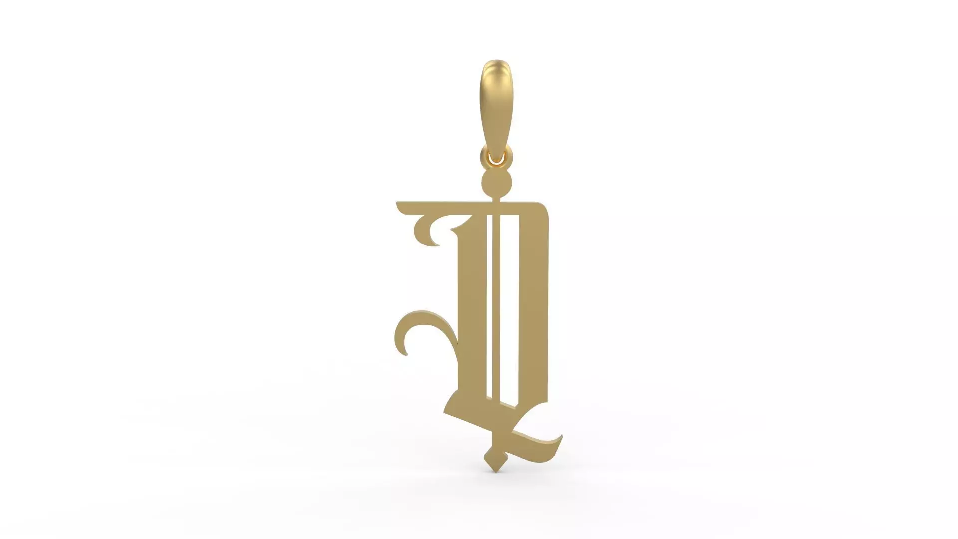 Initial Letters Pendant Winchester Q 3D print model_0