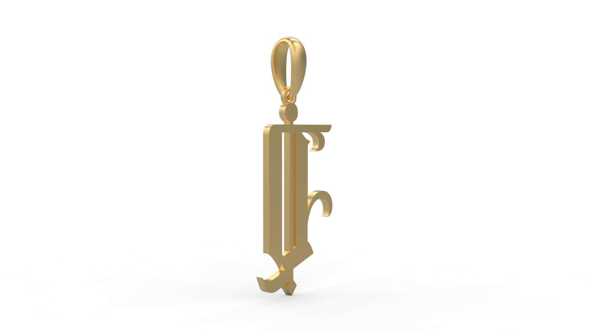 Initial Letters Pendant Winchester Q 3D print model_3