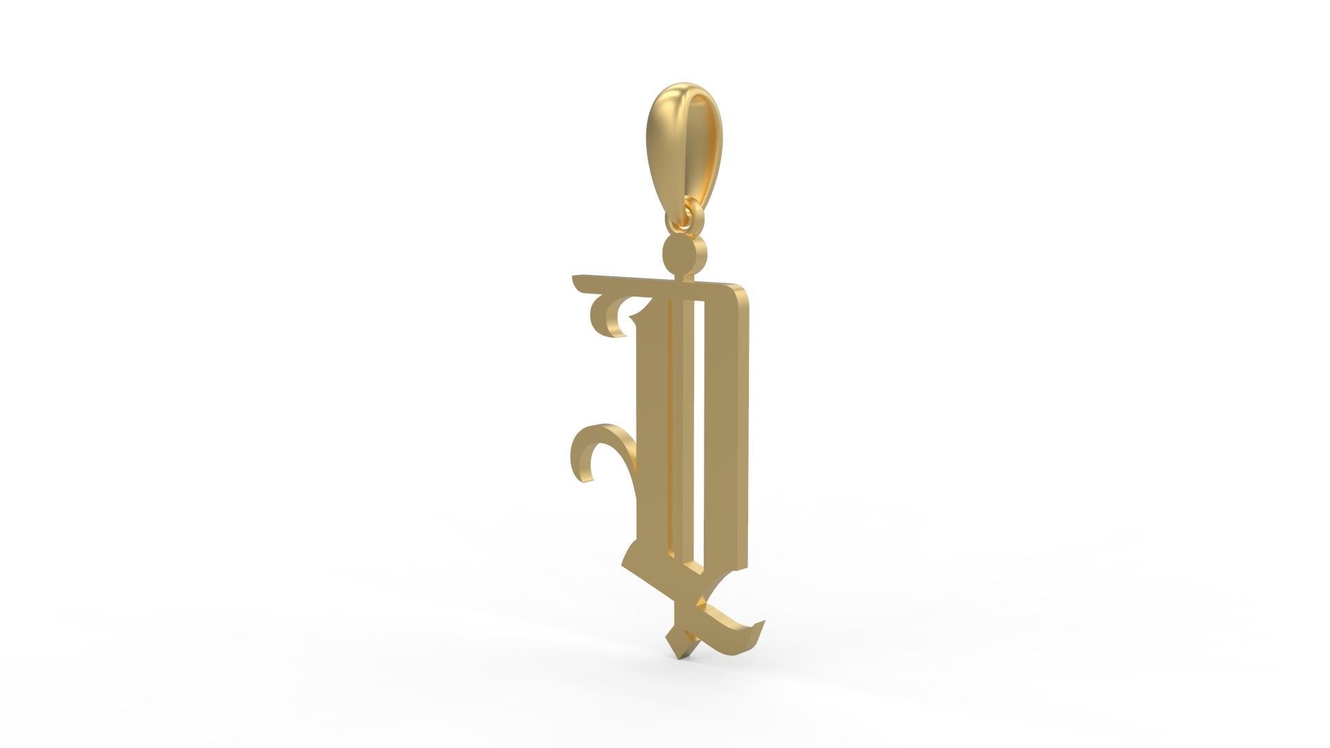 Initial Letters Pendant Winchester Q 3D print model_1