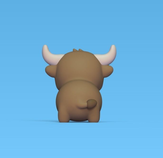 Cute Bull 3D print model_3