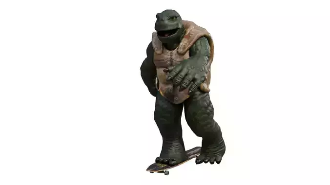 Turtle Boy Low-poly 3D model