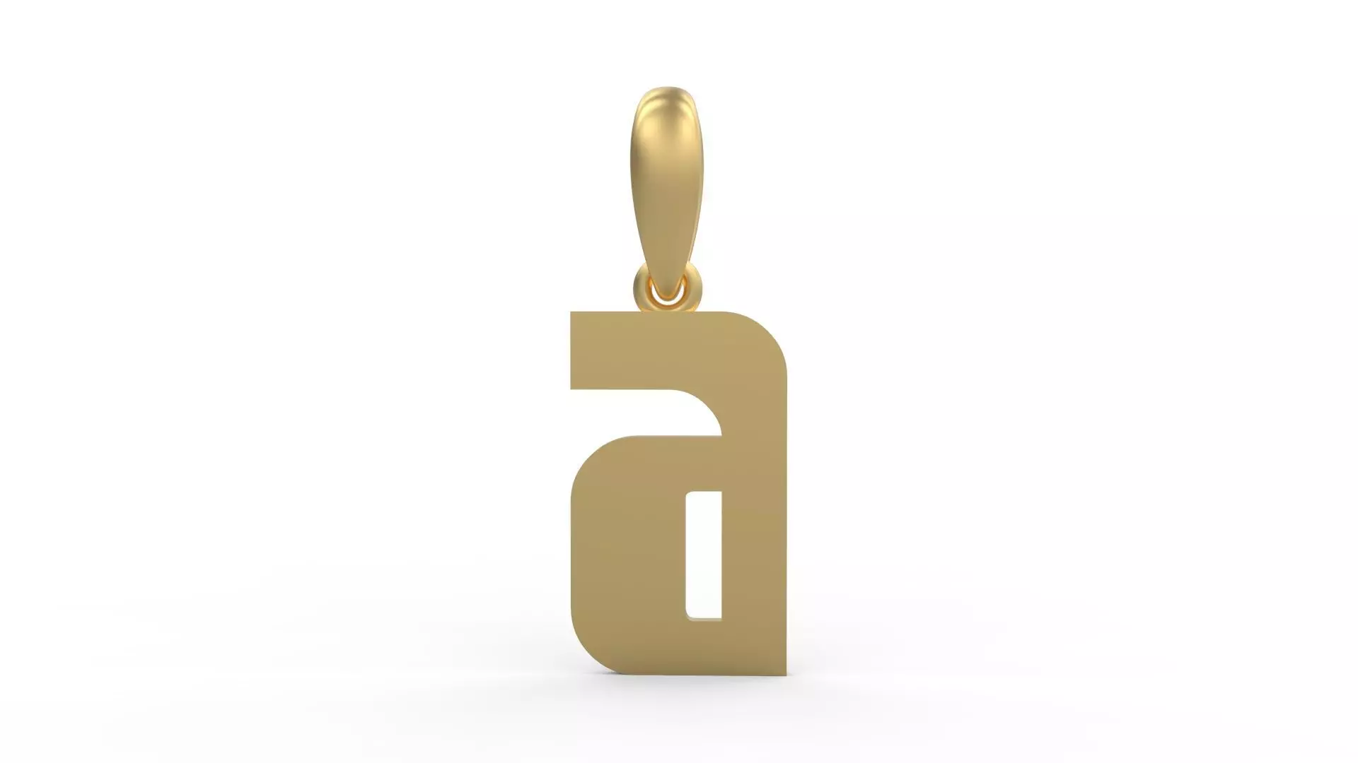 Initial Letters Pendant Sanka A 3D print model_0
