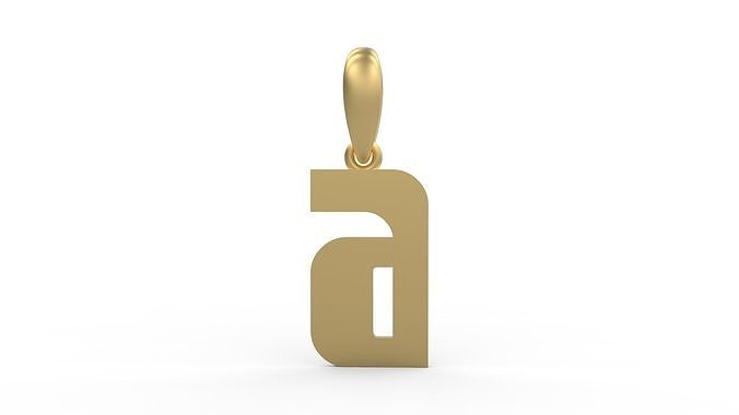 Initial Letters Pendant Sanka A 3D print model