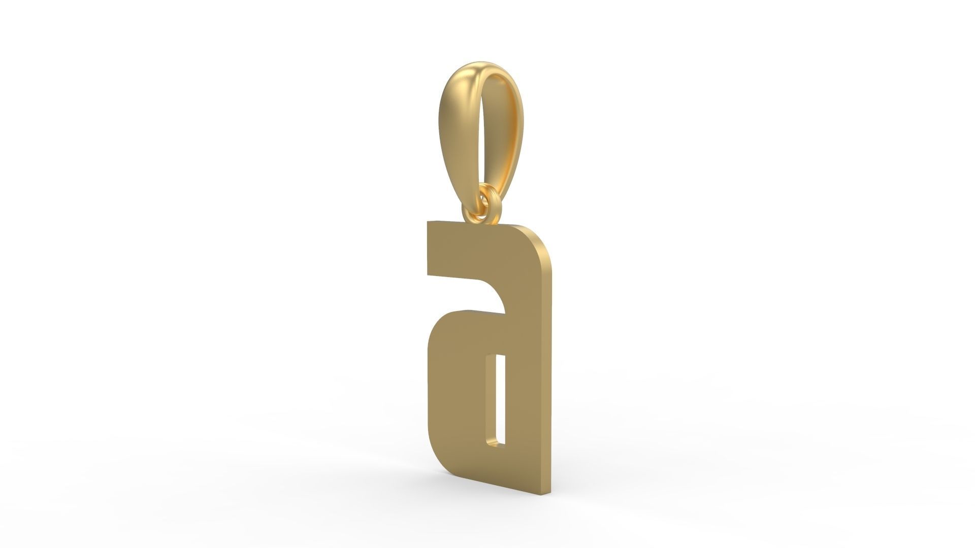 Initial Letters Pendant Sanka A 3D print model_1