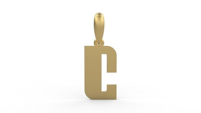 Initial Letters Pendant Sanka C 3D print model
