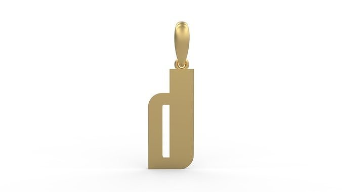 Initial Letters Pendant Sanka D 3D print model