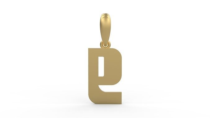 Initial Letters Pendant Sanka E 3D print model