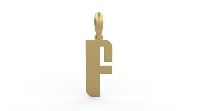 Initial Letters Pendant Sanka F 3D print model