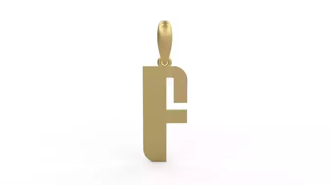 Initial Letters Pendant Sanka F 3D print model