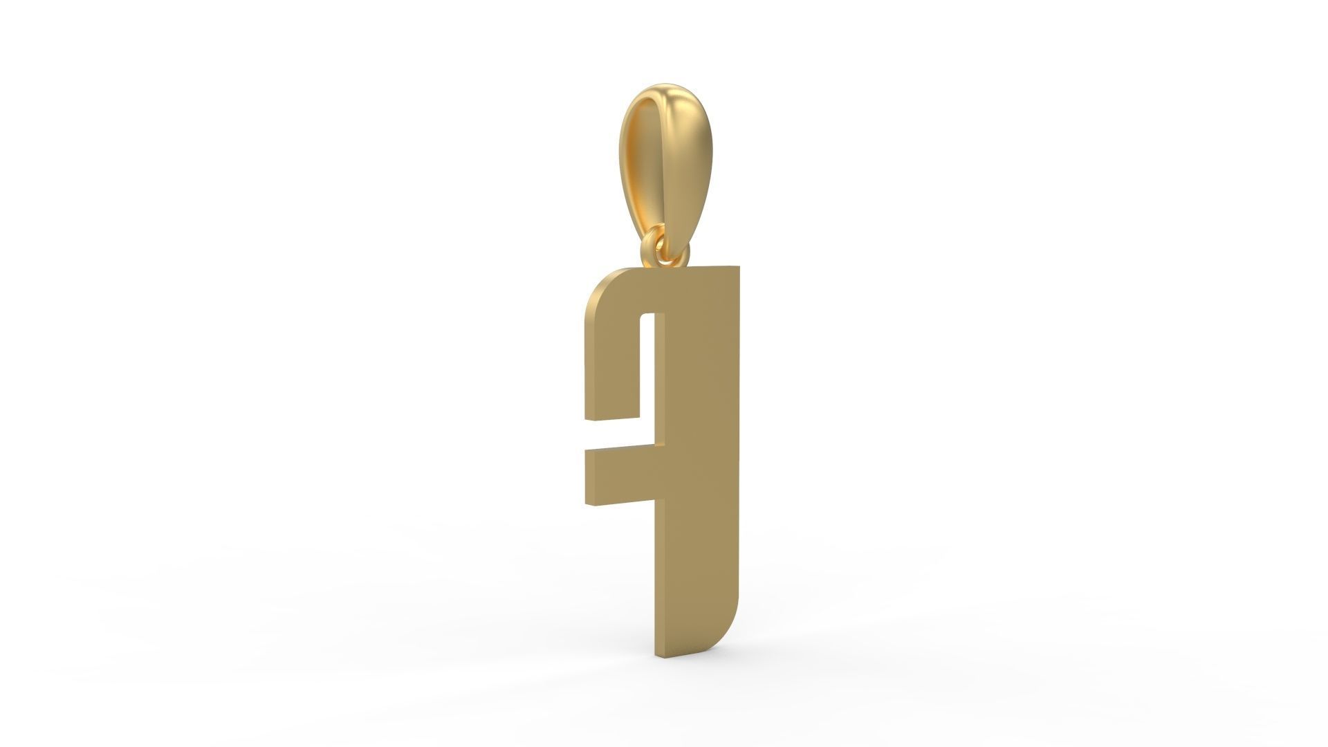 Initial Letters Pendant Sanka F 3D print model_3