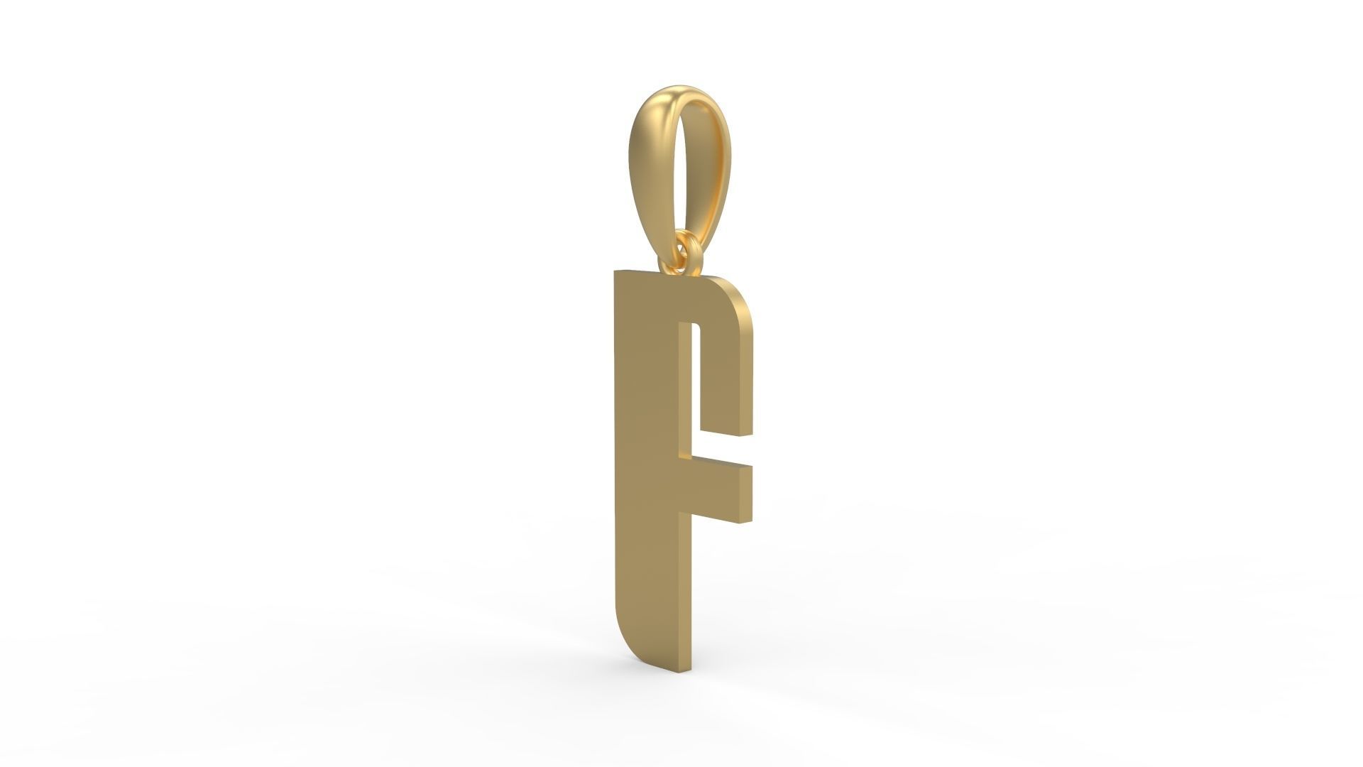 Initial Letters Pendant Sanka F 3D print model_1