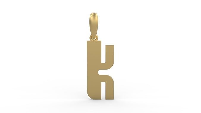 Initial Letters Pendant Sanka K 3D print model