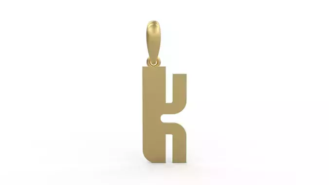 Initial Letters Pendant Sanka K 3D print model