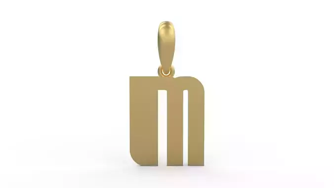 Initial Letters Pendant Sanka M 3D print model
