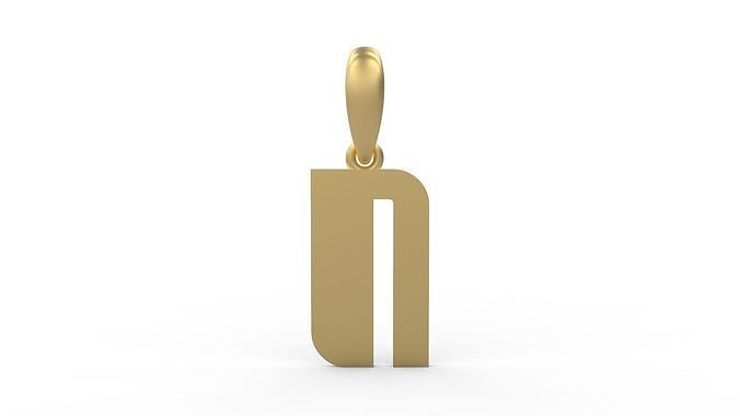 Initial Letters Pendant Sanka N 3D print model