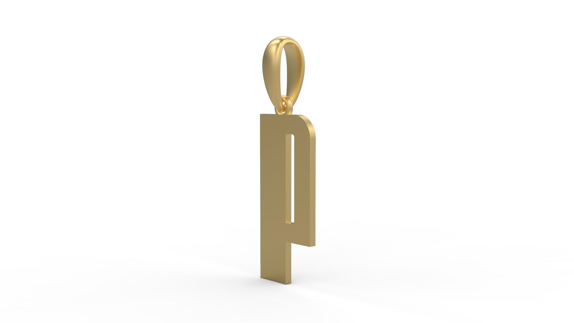 Initial Letters Pendant Sanka P 3D print model_1