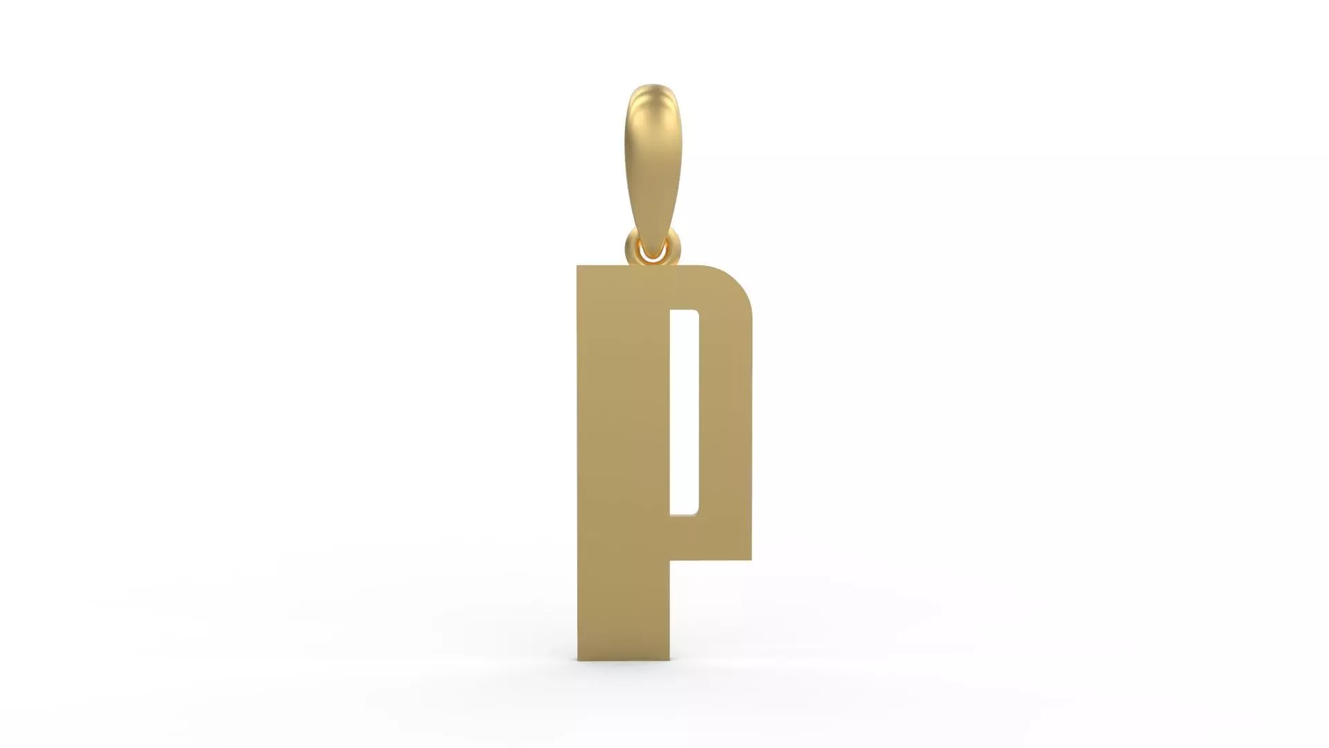 Initial Letters Pendant Sanka P 3D print model_0