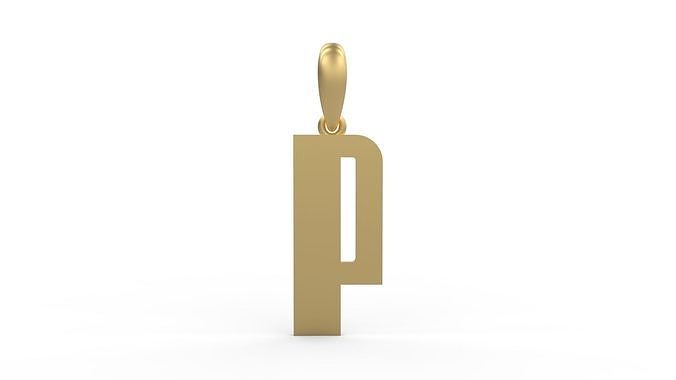 Initial Letters Pendant Sanka P 3D print model