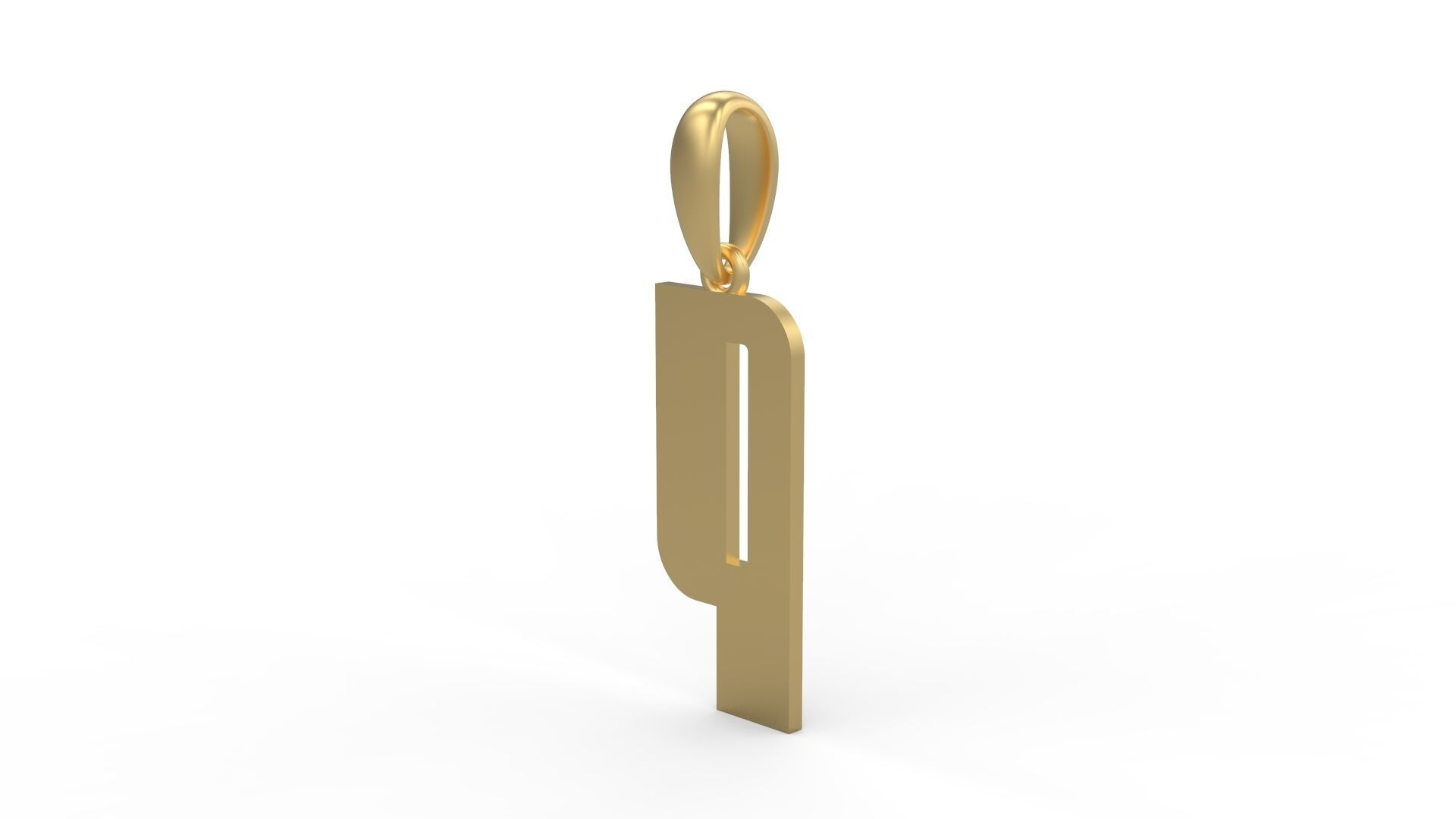 Initial Letters Pendant Sanka Q 3D print model_1