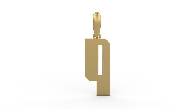 Initial Letters Pendant Sanka Q 3D print model