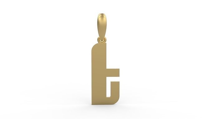 Initial Letters Pendant Sanka T 3D print model