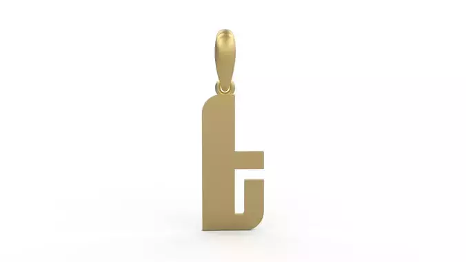 Initial Letters Pendant Sanka T 3D print model