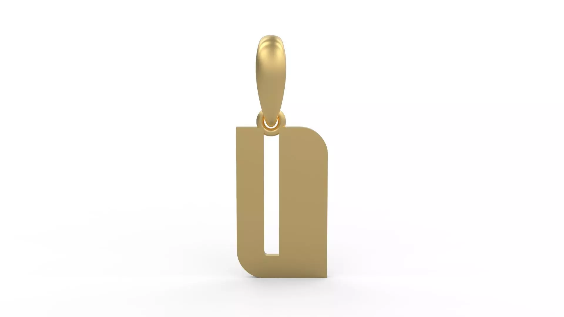Initial Letters Pendant Sanka U 3D print model_0