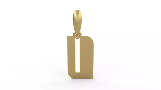 Initial Letters Pendant Sanka U 3D print model