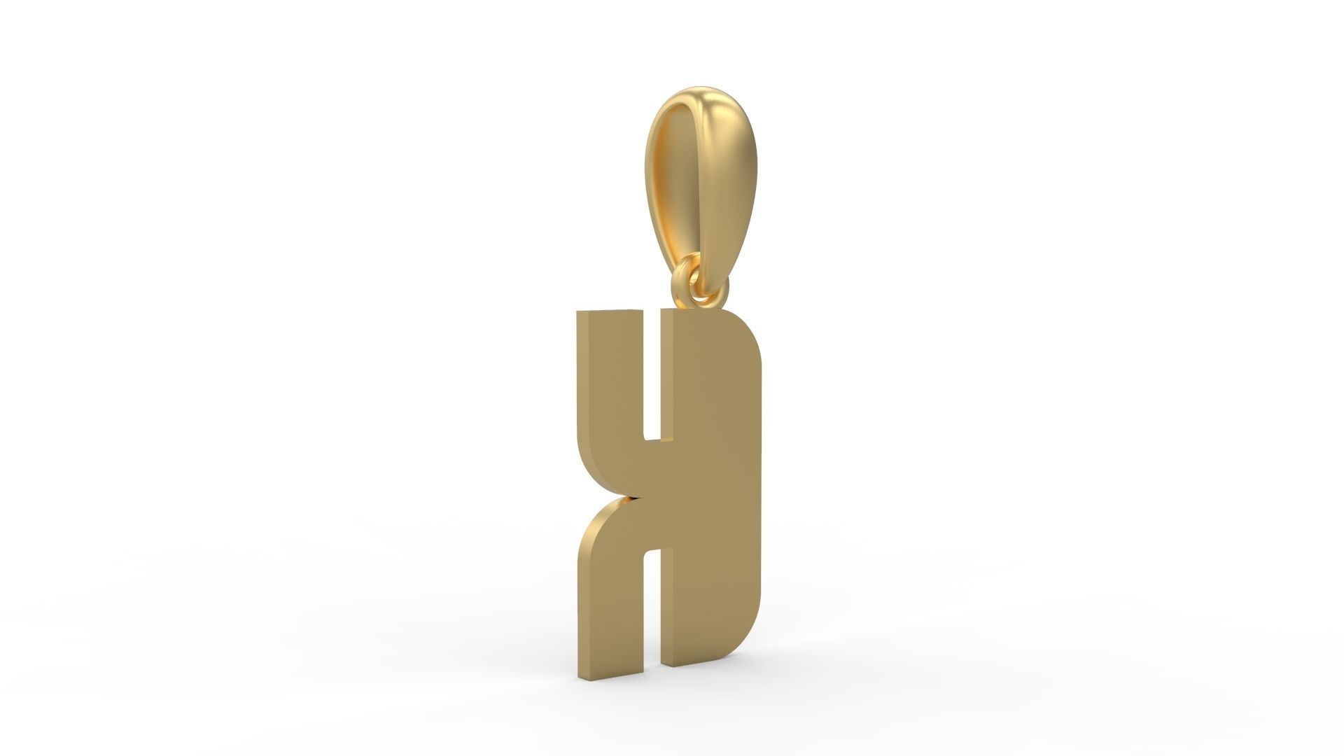 Initial Letters Pendant Sanka X 3D print model_3