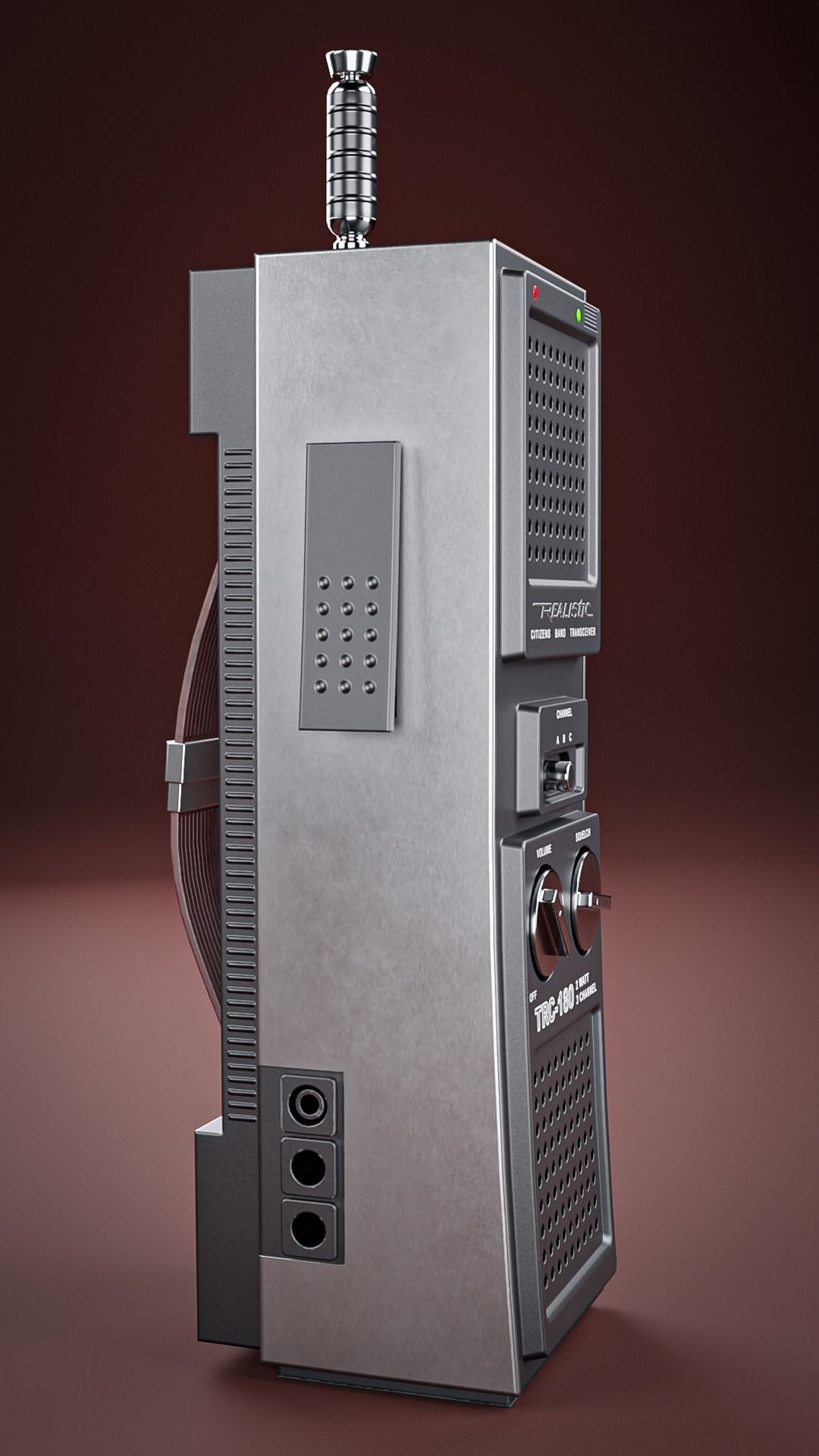 Realistic TRC-206 walkie talkie Low-poly 3D model_3