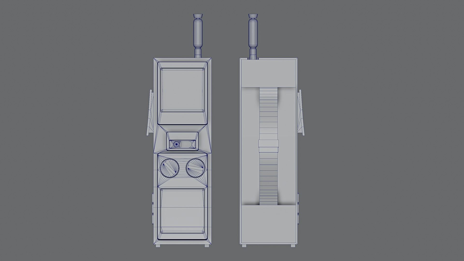 Realistic TRC-206 walkie talkie Low-poly 3D model_6