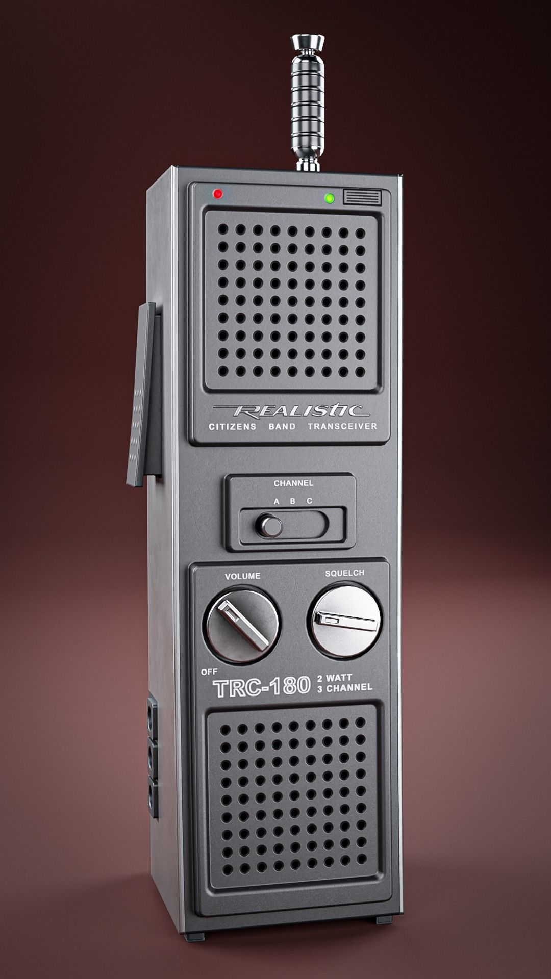 Realistic TRC-206 walkie talkie Low-poly 3D model_1