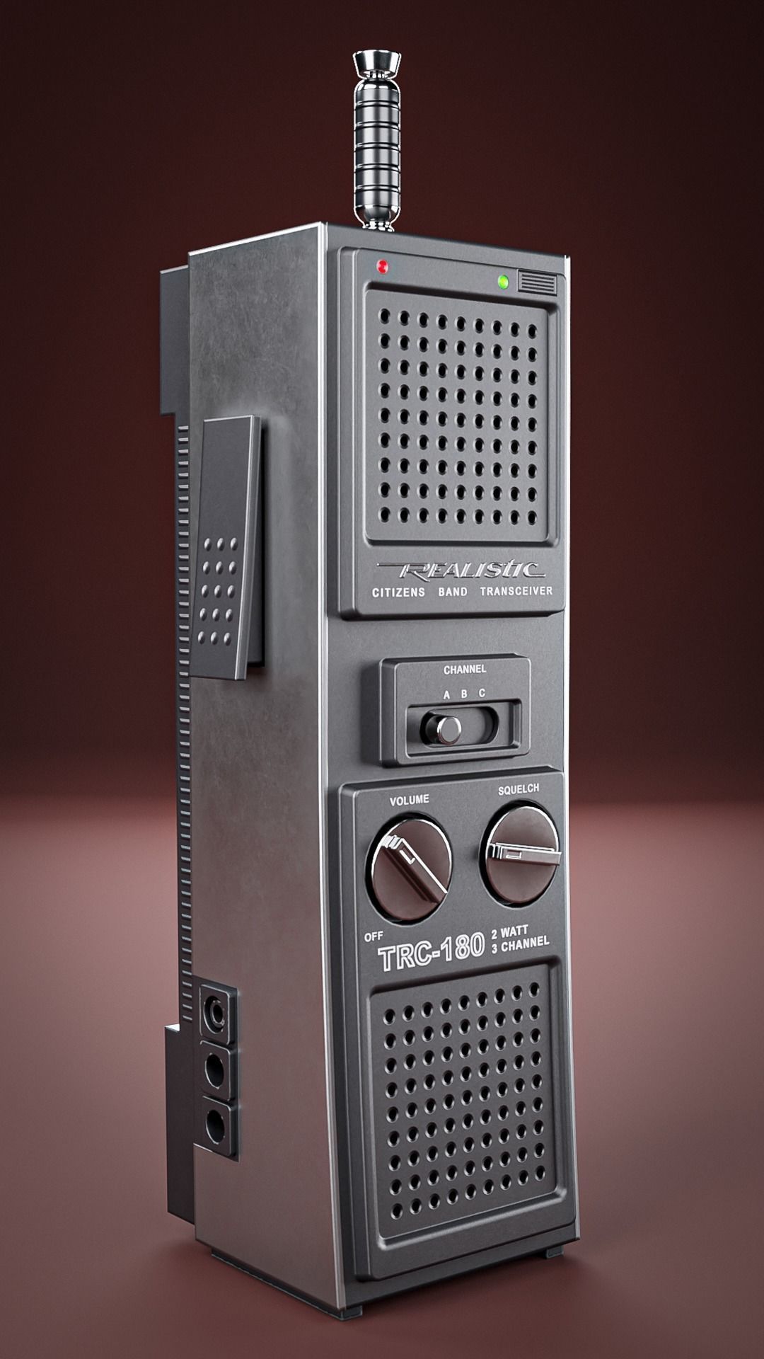 Realistic TRC-206 walkie talkie Low-poly 3D model_2