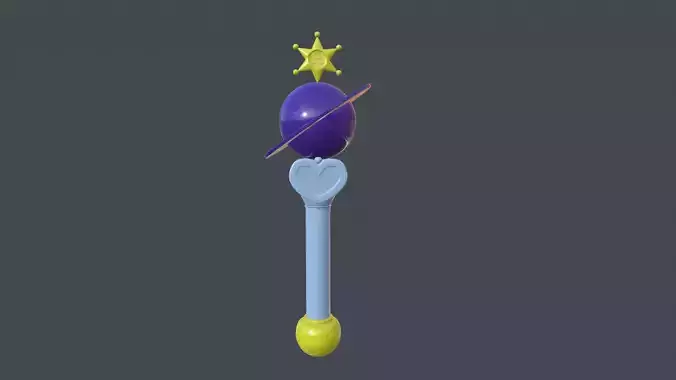 Sailor Saturn Transformation Wand 3D print model