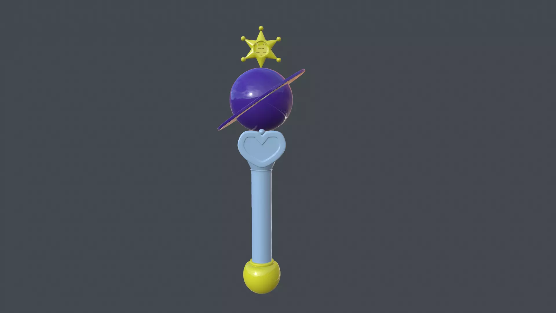 Sailor Saturn Transformation Wand 3D print model_0