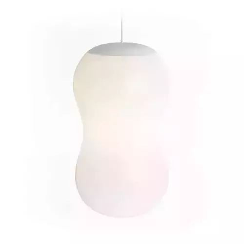 White Hourglass Bubble Shaped Light Fixture