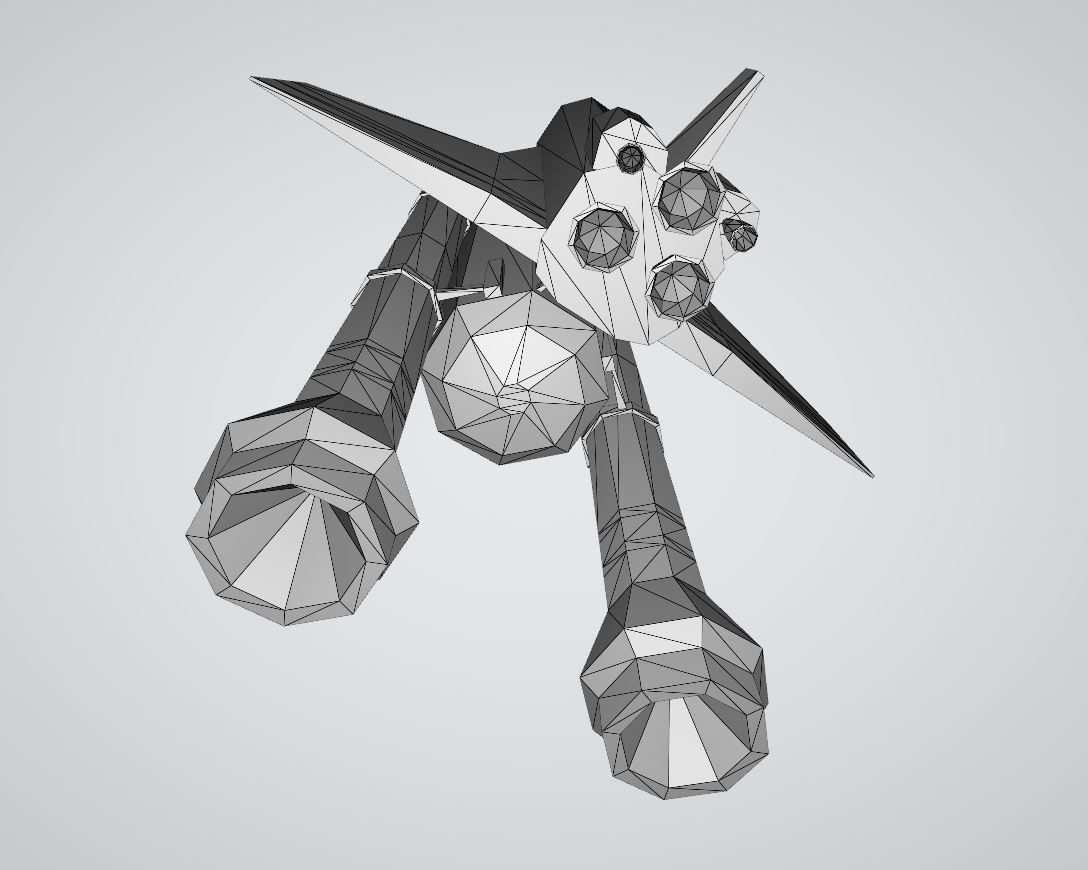 Space shuttle Low-poly 3D model_12