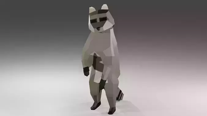 Raccon Low Poly Rigged